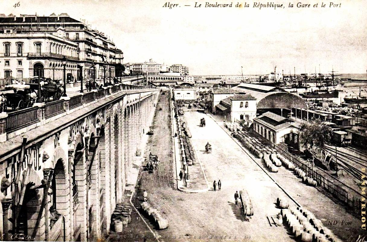 Alger - Boulevard de la Republique - Gare et Port.jpg